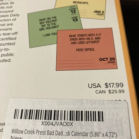 NWTS Bad Dad Jokes Calendar - Picture 3 of 5